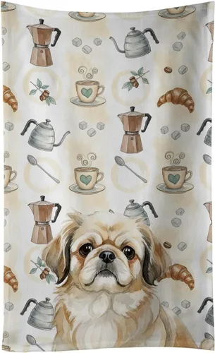 Vista 403 de Caroline's Treasures Afghan Hound - Toalla de cocina para barra de café, terciopelo frontal y lazo de algodón, lavable a máquina Sabueso afgano