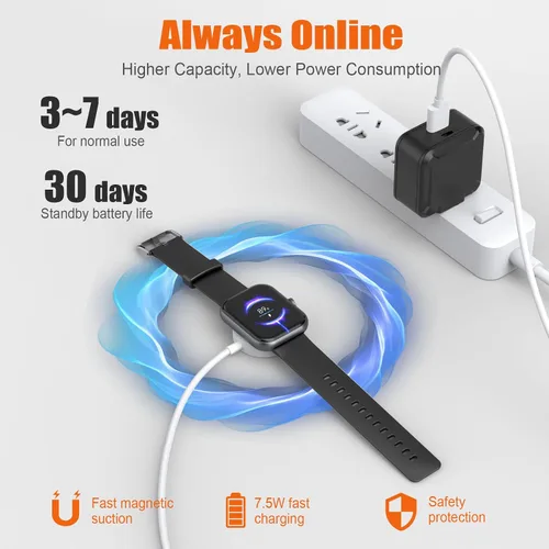 Vista 8 de Reloj inteligente para hombres y mujeres (responder/hacer llamadas), 2025 pantalla táctil HD de 1.83", rastreador de fitness, más de 110 modos