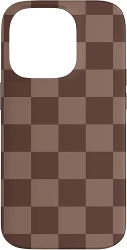 Vista 17 de Marrón clásico a cuadros, patrón de tablero de ajedrez moda caso para iPhone 17