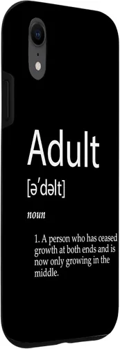 Vista 3 de Funny Adult Definition Joke for Parents Dad Mom Adults Case for iPhone XR