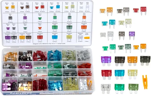 Vista 9 de NEIKO 50505A Juego de surtido maestro de fusibles para coche, 306 piezas, de acción rápida, kit de fusibles automáticos, tamaños estándar, micro