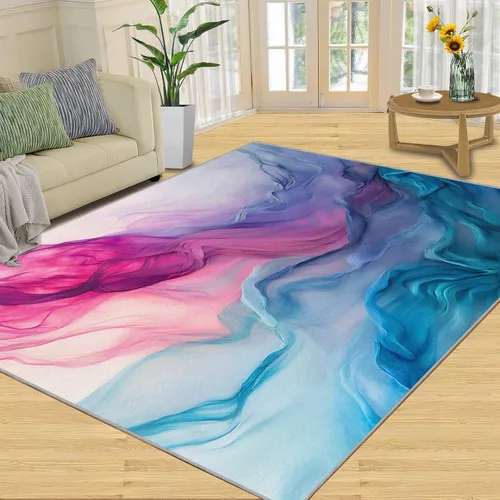Vista 19 de Autumn Forest Rugs for Bedroom, Lake Forest Area Rug, Landscape Photo Rugs for Living Room, Indoor Non-Slip Rug, Machine Washable Carpet for Front