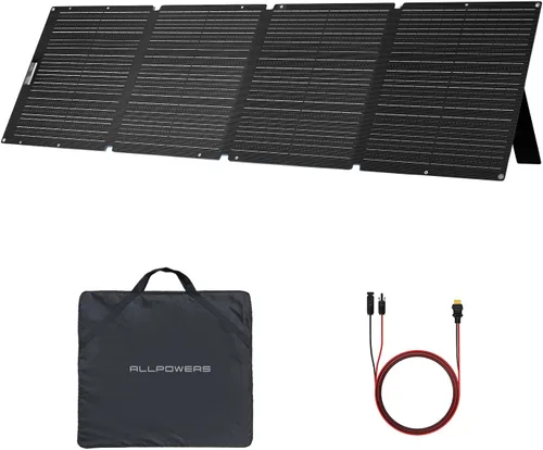 Vista 12 de ALLPOWERS Cargador de panel solar plegable de 21 W y 5 V, kit de carga solar SP002 con 3 salidas USB y 2 entradas USB, panel solar portátil
