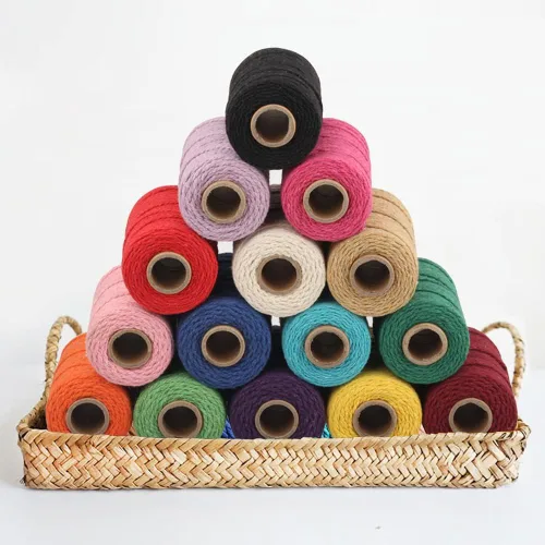 Vista 6 de FLIPPED (109 yardas/1.5 mm/35 colores opcionales) 109 cuerdas de macramé para manualidades, cuerda de algodón para macramé, cuerda de panadero