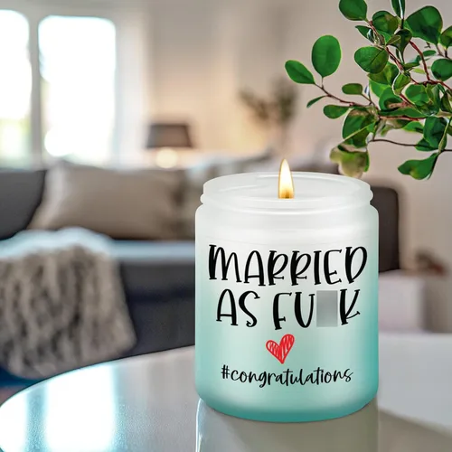 Vista 6 de GSPY Velas perfumadas, regalos para recién casados, regalos divertidos de boda para recién casados, pareja casada, regalos de felicitación de boda