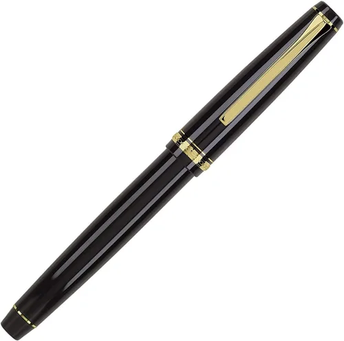 Vista 2 de Pilot Falcon - Pluma estilográfica, color negro con borde dorado extrafino