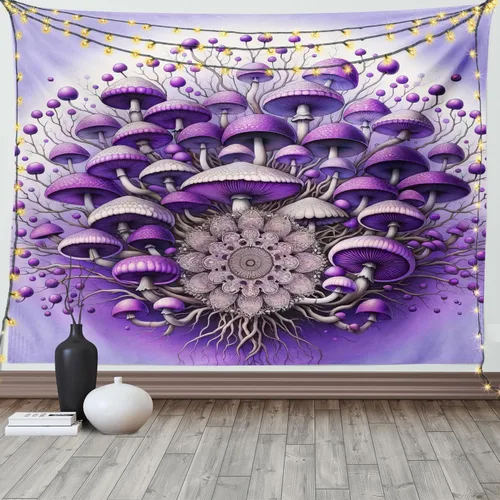Vista 15 de Ambesonne Tapiz de arte afro, hombre negro fuerte con una corona de trazos impresión de pintura moderna, decoración de tela para colgar en la pared