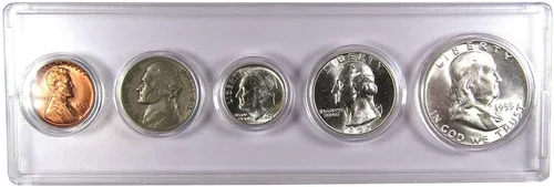 Vista 8 de Juego de 5 monedas coleccionables de 1934 en buen o mejor estado para regalo