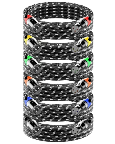 Vista 28 de Cable corto XLR, cable de micrófono de 1 pie, paquete de 2 unidades, toda la longitud de 6 pulgadas a 100 pies, cable de micrófono equilibrado