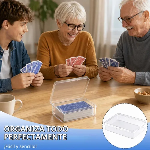 Vista 7 de Kitoyz Juego de cartas de plástico transparente, caja de almacenamiento de tarjetas de acrílico compatible con fundas coleccionables para tarjetas