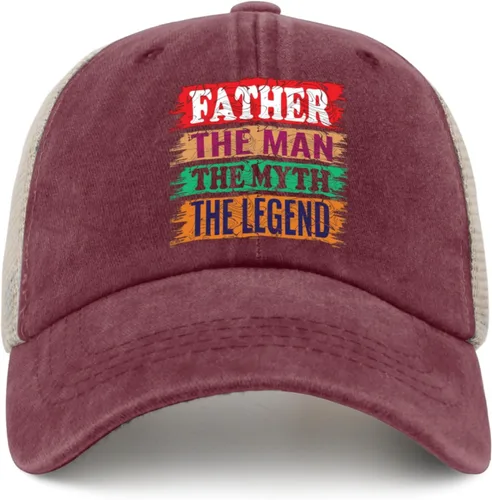 Vista 9 de Father The Man The Myth The Legend Hats for Men Baseball Caps Trendy Washed Ball Cap Adjustable