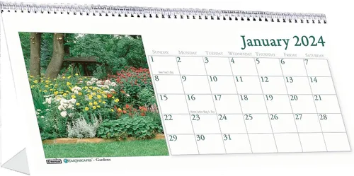 Vista 5 de House of Doolittle Calendario mensual de tienda de campaña de escritorio 2024, Bar Harbor, 7 x 4.25 pulgadas, enero a diciembre (HOD3679-24)
