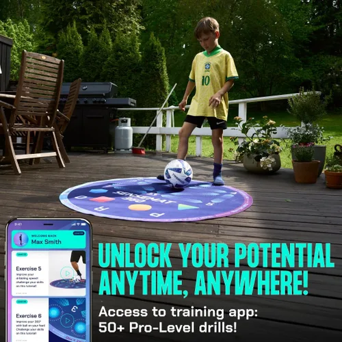 Vista 7 de Sensemat 360 Alfombrilla de Entrenamiento de Fútbol Alfombrilla de Entrenamiento Antideslizante con Diseño de 360 Grados Entrenamiento de Juego