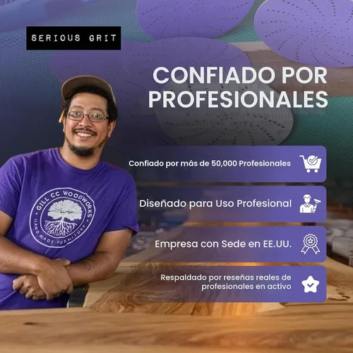 Vista 8 de Serious Grit Discos de lijado de cerámica de grano 40 de 6 pulgadas con múltiples agujeros de gancho y bucle, grano avanzado para corte rápido