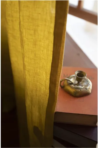 Vista 12 de Cortinas semitransparentes de 100 % lino para sala de estar, juego de cortinas largas plisadas de estilo bohemio neutro para decoración de casa