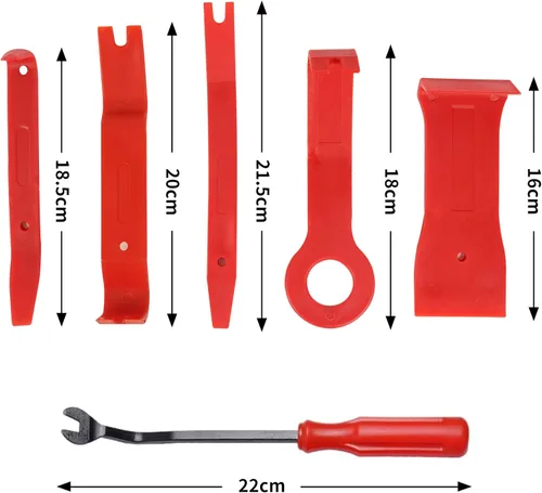Vista 2 de OTUAYAUTO Kit de 6 Herramientas para Remover Molduras de Auto - Kit de Herramientas para Remoción de Paneles sin Arañazos para Audio del Auto, Panel