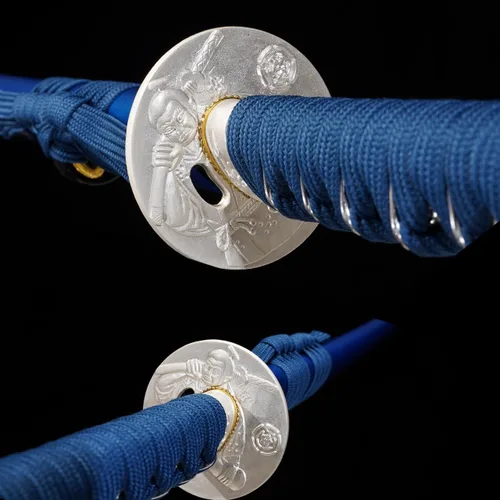 Vista 3 de 1045/1060 acero de alto carbono forjado a mano tradicional, espada katana templada térmicamente, espadas samurai japonesas, espadas completas