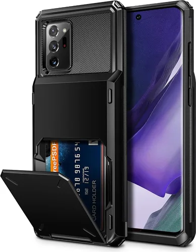 Vista 23 de Vofolen Funda tipo cartera para Galaxy Note 8 con soporte para tarjeta de crédito, bolsillo de 4 ranuras, puerta abatible, antiarañazos, de doble