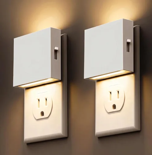 Vista 12 de L LOHAS - Luz nocturna LED enchufable a la pared, sensor de atardecer a Negro