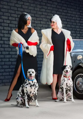 Vista 4 de Disfraz de Abrigo de Cruella De Vil para Mujer Talla Plus de 101 Dálmatas de Disney Multicolor