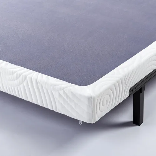 Vista 5 de Zinus Walter - Base de colchón inteligente de metal de perfil estándar / Base para colchón / Soporte de listones de madera / Montaje fácil 2-Blanco