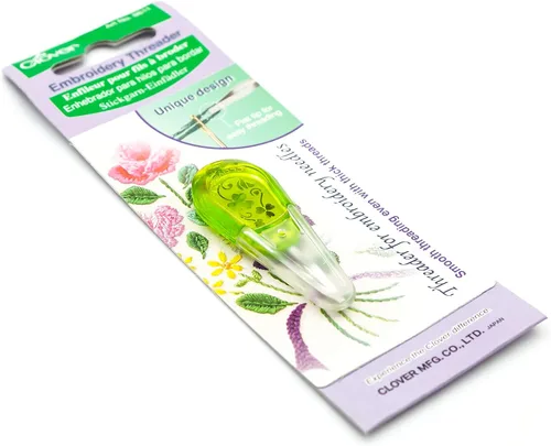 Vista 2 de Clover 8611 Enhebrador de agujas para agujas de bordado - Verde manzana