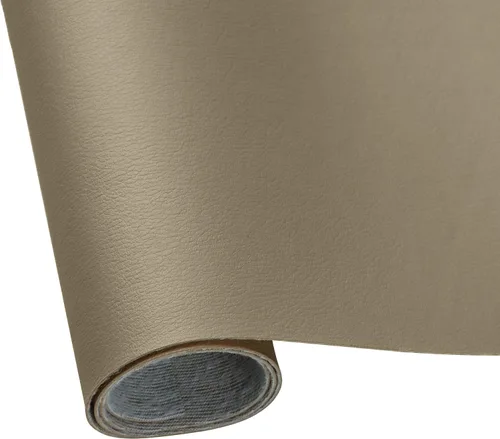 Vista 11 de Hojas de cuero sintético para manualidades, un rollo de superficie lisa mate, hojas de tela de cuero sólido, 12 x 53 pulgadas (11.8 in x 53.1 in)
