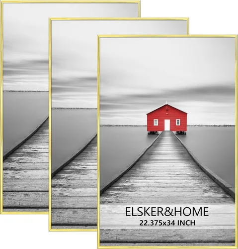 Vista 41 de ELSKER&HOME Marco de póster de 8 x 24 pulgadas, paquete de 3 portarretratos Negro