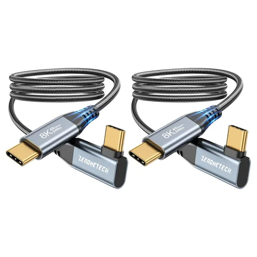 Vista 14 de ZeroneTeck Cable USB C de 40Gbps para Thunderbolt 4 de 0.5 pies, 6 pulgadas, transferencia de datos de 40Gbps, [8K@60Hz/Dual 4K@60Hz] Cable corto