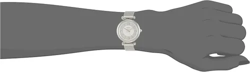 Vista 6 de Fossil Carlie Mini - Reloj casual de cuarzo de acero inoxidable y piel para mujer