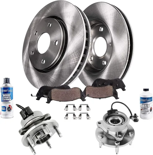 Vista 78 de Detroit Axle - Rotores de freno para Chrysler 200 2015 2016 2017, Rotores de freno de disco de reemplazo: 12.01" pulgadas delantero y 10.95