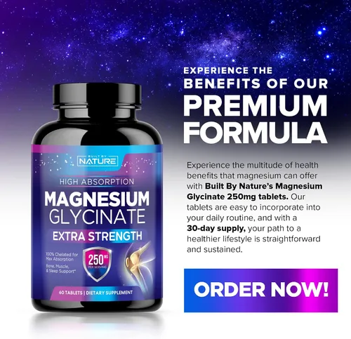 Vista 7 de Glicinato de magnesio 250 mg - Suplemento de magnesio quelado de alta absorción - Glicinato de magnesio 100% puro - Apoyo para la salud del estrés