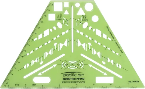 Vista 13 de Guía de plantilla de círculos Pacific Arc, 40 círculos perfectos desde 1/32 hasta 1 5/8 pulgadas con graduaciones en pulgadas y métricas