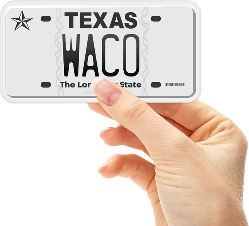 Vista 64 de Calcomanía para placa de matrícula de Texas, elige entre más de 50 ciudades de TX, calcomanía para parachoques de Texas para automóvil, calcomanías