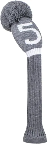 Vista 18 de Scott Edward Cubierta de palo de golf de punto gris para madera de conductor (460 cc) madera de calle e híbrida/UT con número grande blanco 1/3/4/5