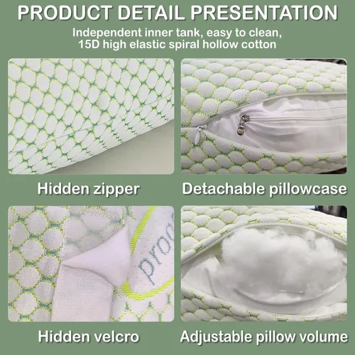 Vista 6 de Almohada de embarazo, almohada de maternidad para mujeres embarazadas, almohada de maternidad suave con funda de almohada desmontable y ajustable