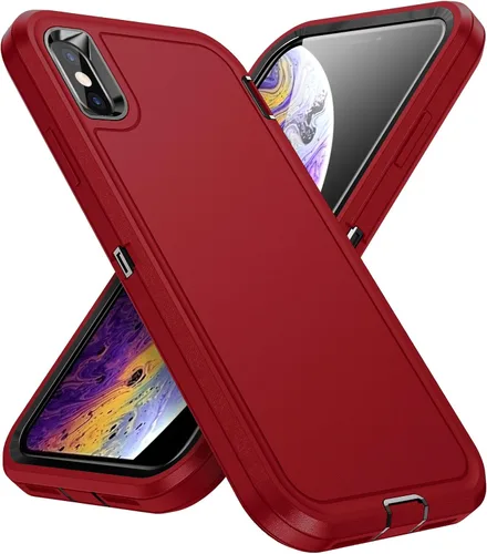 Vista 8 de Funda para iPhone Xs para hombre, híbrida a prueba de caídas, resistente, a prueba de golpes, ajuste delgado, ligera, funda protectora para iPhone