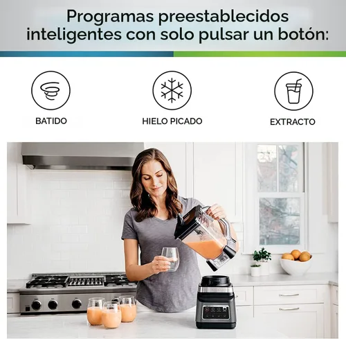 Vista 6 de Ninja BN751 Professional Plus DUO Licuadora, 1400 vatios máximo, 3 programas de autoIQ para batidos, bebidas congeladas y extracciones