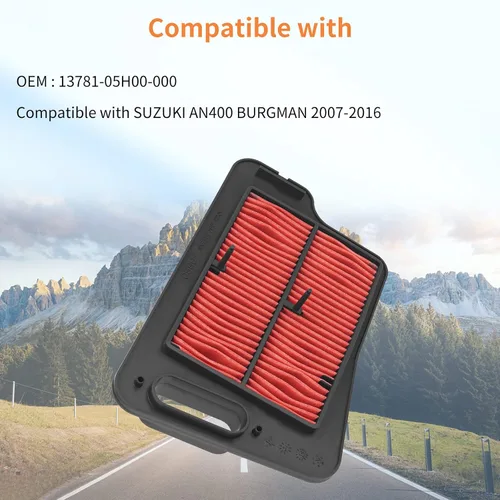 Vista 7 de AHL Filtro de aire 13781-05H00-000 compatible con SUZUKI AN400 BURGMAN 2007-2017/AN400 Burgman (ABS) 2011-2012/AN400 Z Burgman Executive (ABS)
