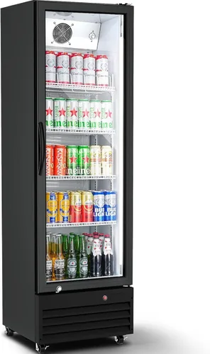 Vista 10 de BODEGA BODEGACOOLER - Refrigerador comercial de bebidas de 9 pies cúbicos con puerta de cristal, refrigeradores de bebidas para exhibición