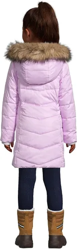 Vista 4 de Lands' End Abrigo térmico alternativo con forro polar para niñas, Nieve