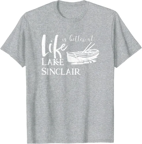 Vista 54 de Life is Better at Lake Sinclair Georgia Camiseta Negro