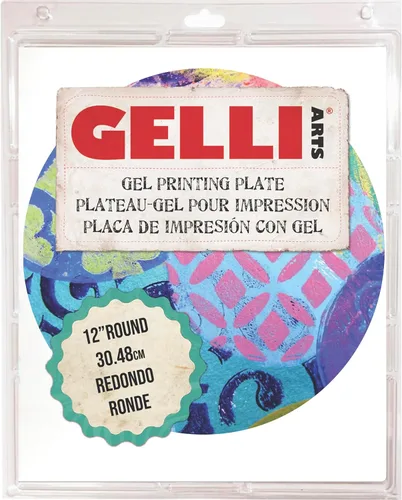 Vista 12 de Gelli Arts Placa de impresión de gel redonda de 4