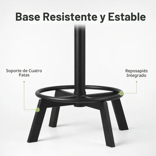 Vista 6 de LOKKHAN Mesa de bar giratoria ajustable de 30 a 35.4 pulgadas, mesa redonda de madera de 23.6 pulgadas de diámetro, cocina industrial rústica