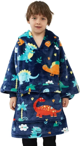 Vista 13 de Manta con Capucha Usable NOUKOW Manta Sherpa de Gran Tamaño Sudadera de Franela con Bolsillo Grande