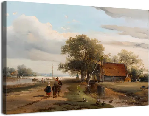 Vista 21 de Arte de pared de vaca colorido de cuernos largos, pinturas de vacas, impresiones en lienzo de ganado de granja, estilo de pintura al óleo