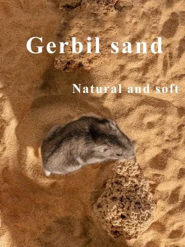 Vista 7 de Arena de baño para hámster, 3lb arena del desierto libre de polvo o arena para orinal para hámster, chinchillas, jerbo, hámster sirio, ratones, Beige