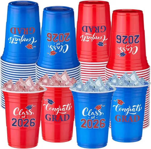 Vista 9 de Pickmesh 50 piezas de vasos de plástico para el Día de San Patricio de 16 onzas con diseño de trébol de la suerte, vasos desechables