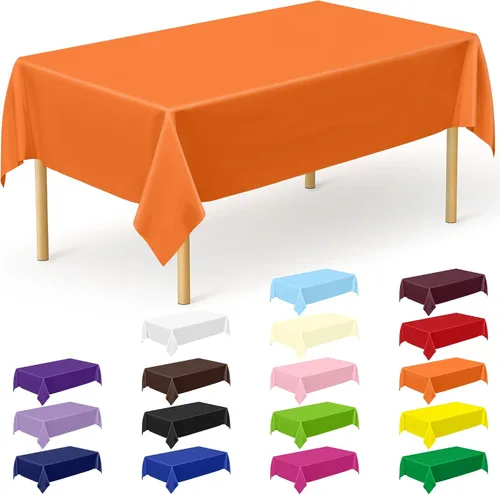 Vista 75 de Suministros de regreso a clases, 2 manteles de 108 x 54 pulgadas, manteles desechables coloridos para el primer día de escuela, rectangular