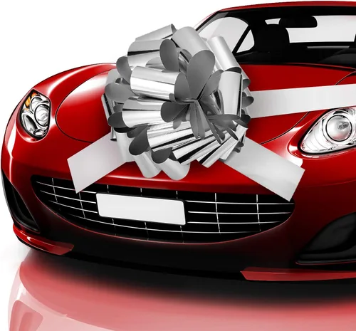 Vista 14 de Zonon Lazo Grande para Automóvil Lazo Gigante para Automóvil con Cinta de 20 Pies para Envolver Regalos Grandes Casas Nuevas Regalo Enorme Azul